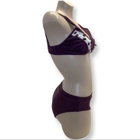 Recco Brazilian purple high waist bikini New With Tags - Picture 2 of 3